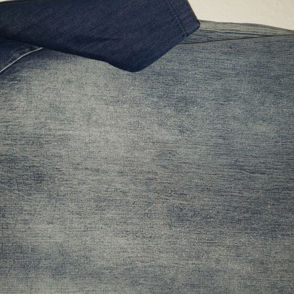 Harlowe & Graham Denim Color-blocked Summer Dress with Pockets - Picture 5 of 11